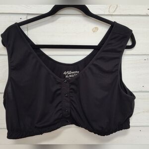 Silverts Classic Black Snap Front Bra